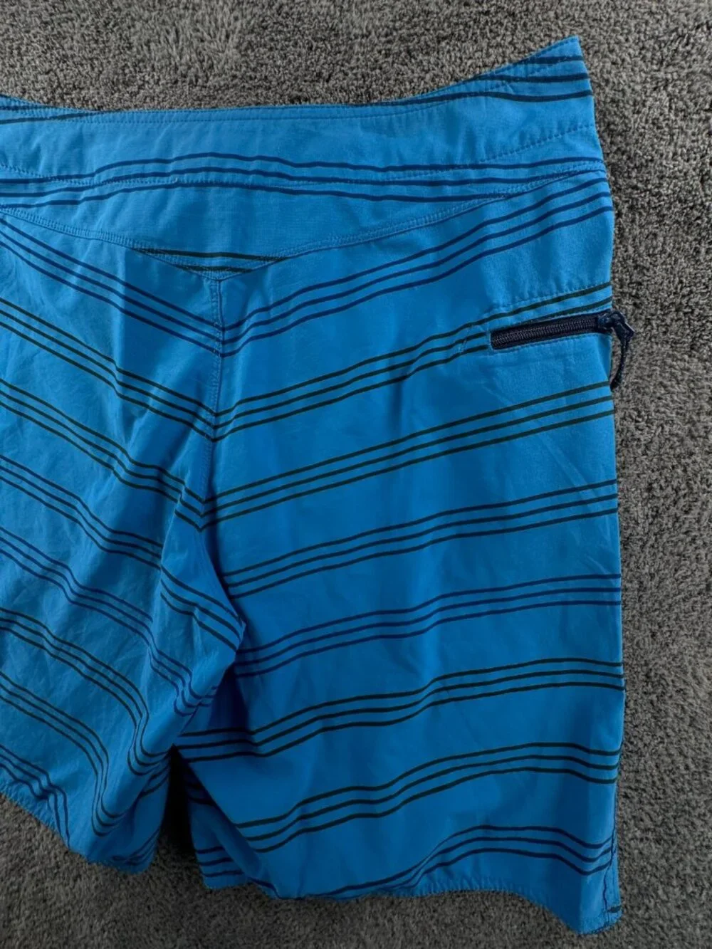Patagonia Swim Trunk Men Board Shorts Adult Swimming Size 30 Blue Striped String